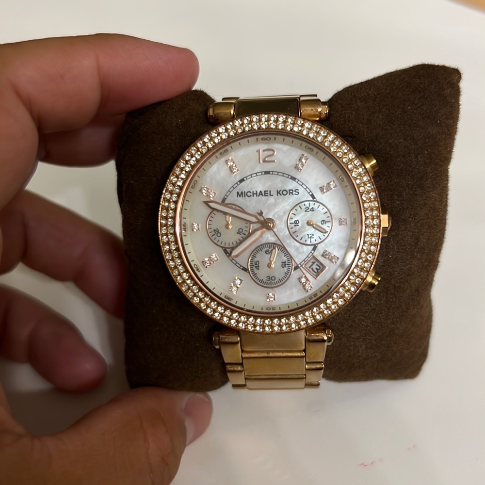 Michael Kors Rose Gold Watch with Opal Face